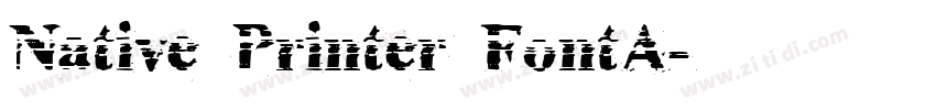 Native Printer FontA字体转换